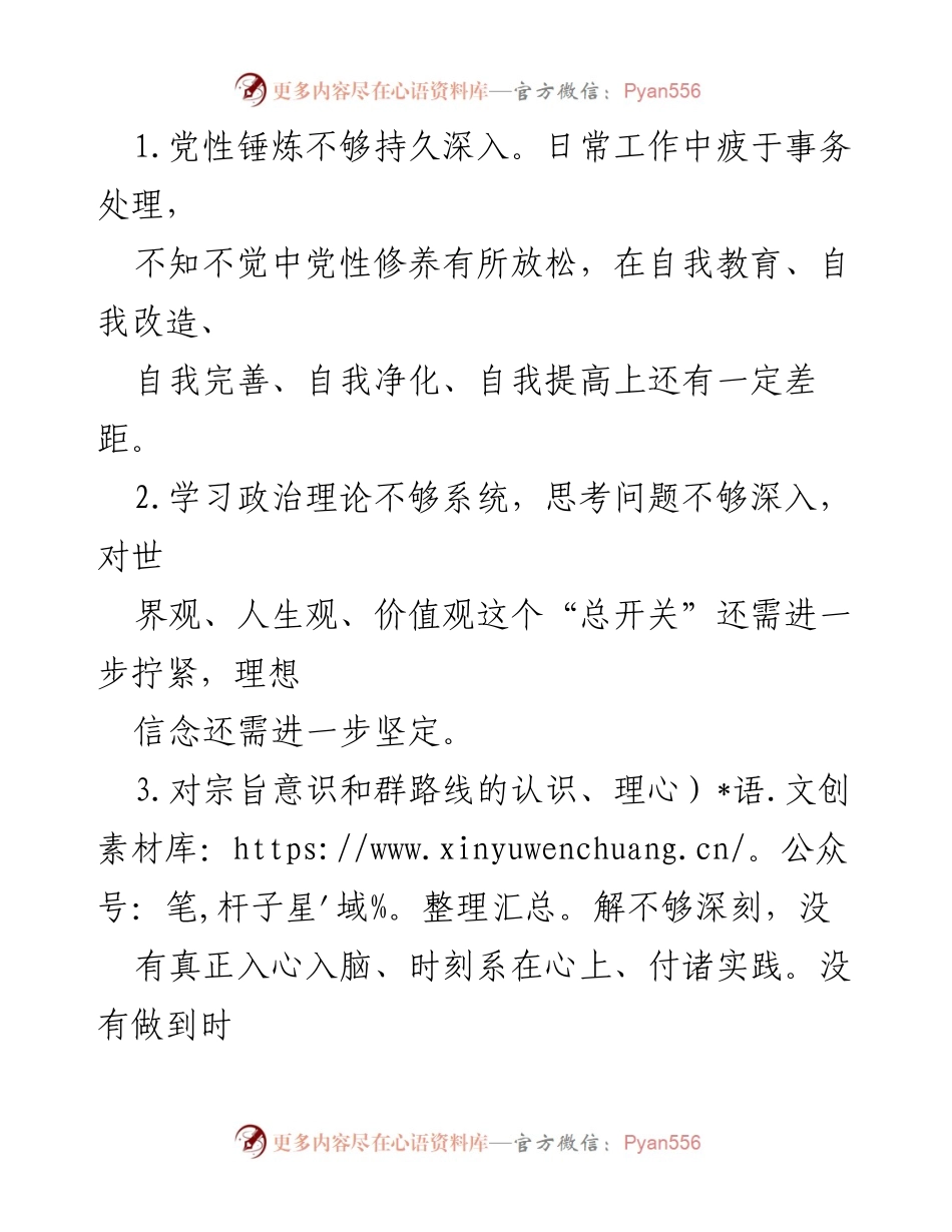 [检视材料] 党员领导干部专题民主生活会 - 党员领导干部自我检视与问题剖析报告.docx_第2页