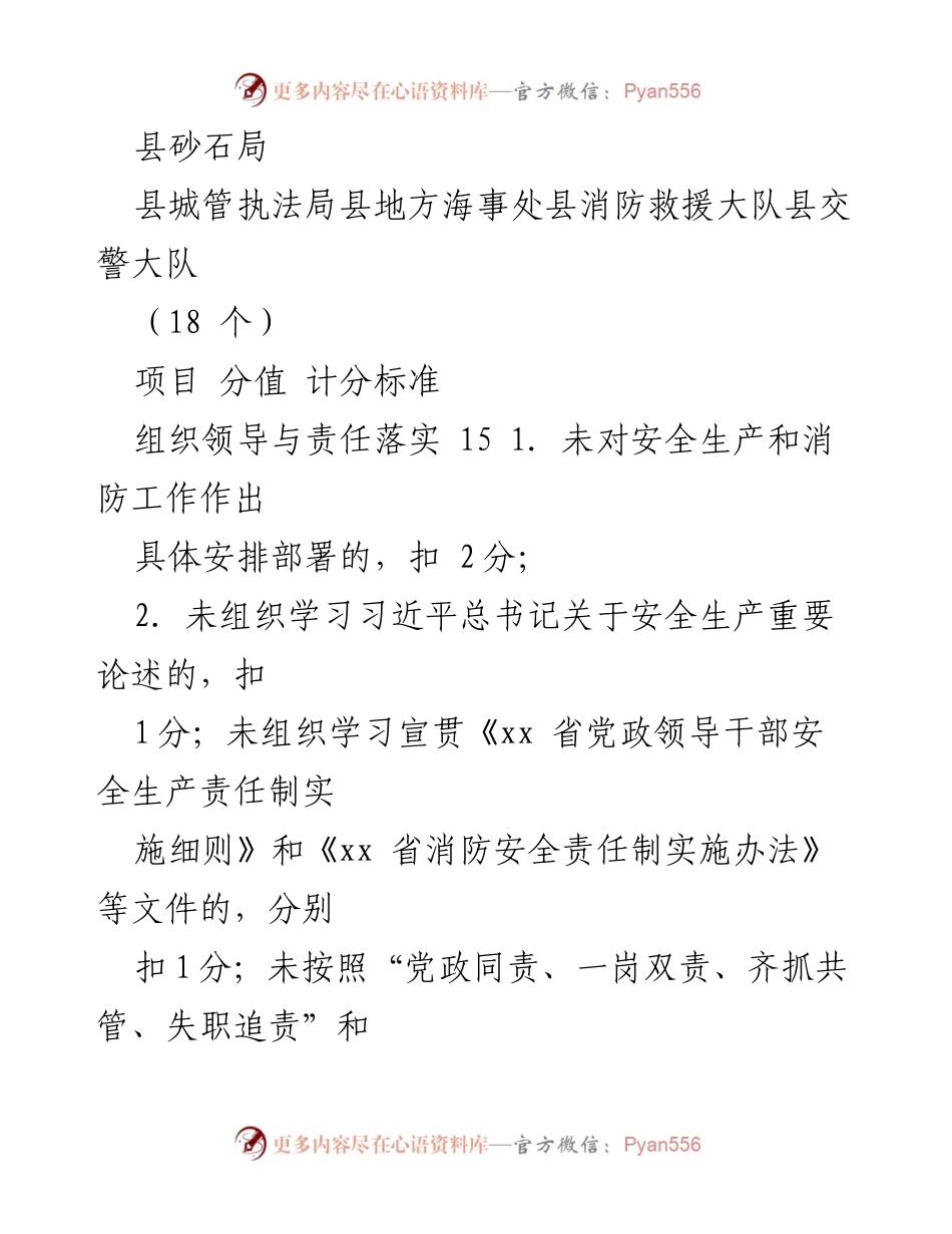 [考核细则] 安全生产与消防工作 - 安全生产与消防工作考核细则汇编.docx_第2页