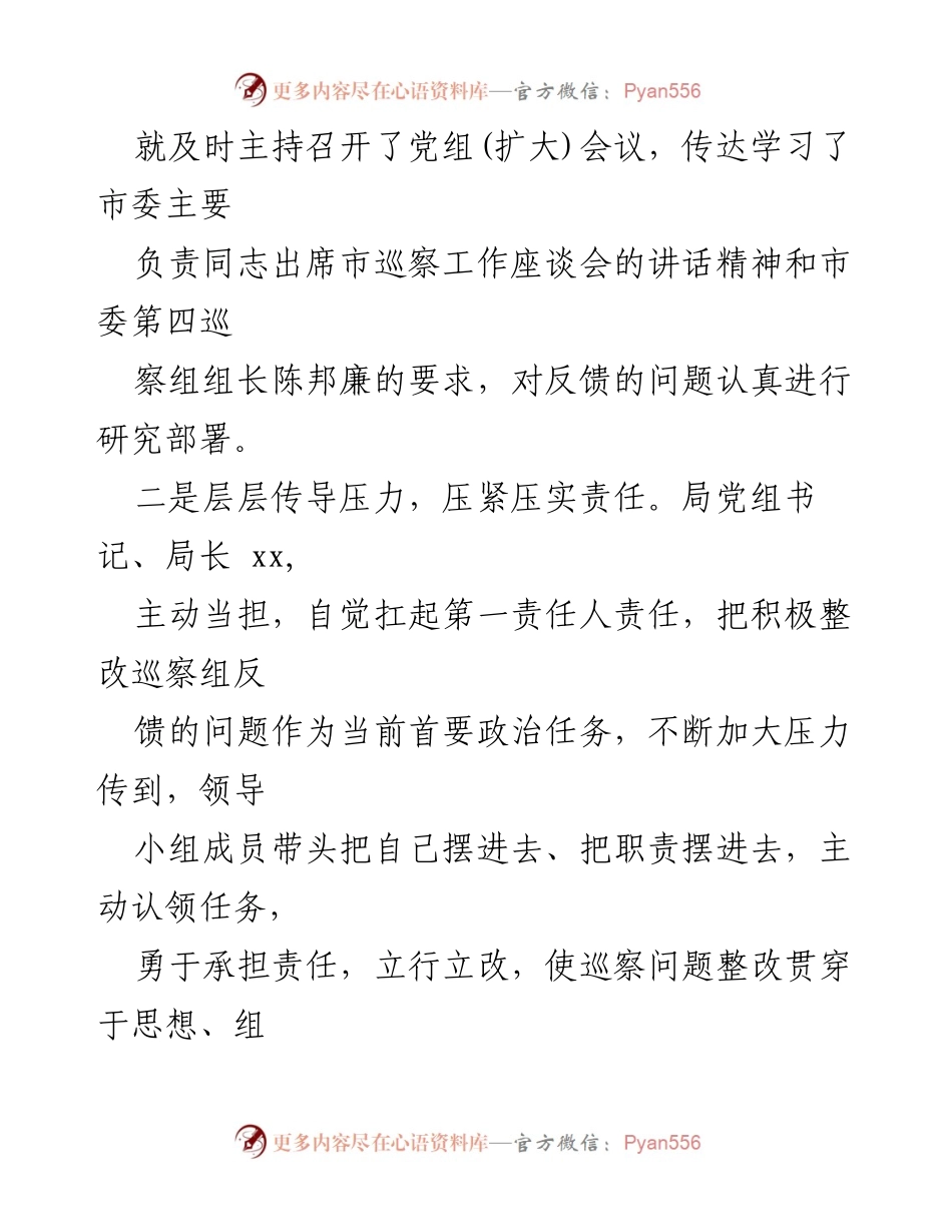 [整改报告] 水务局巡察反馈 - 市水务局党组巡察整改工作进展报告.docx_第2页