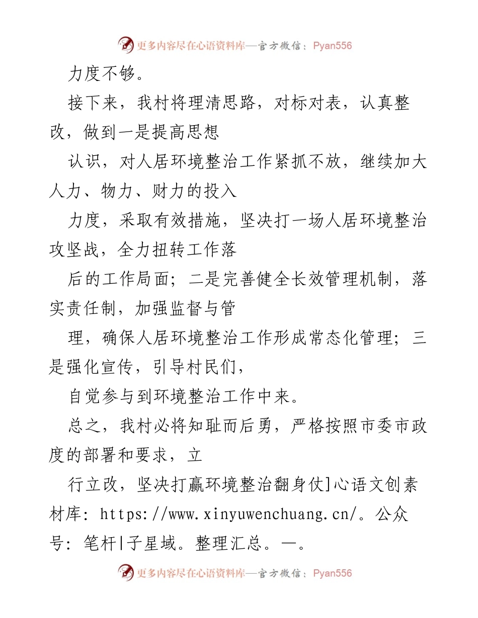 [检讨书] 村党支部会议 - 农村人居环境整治工作落后检讨与整改措施.docx_第2页