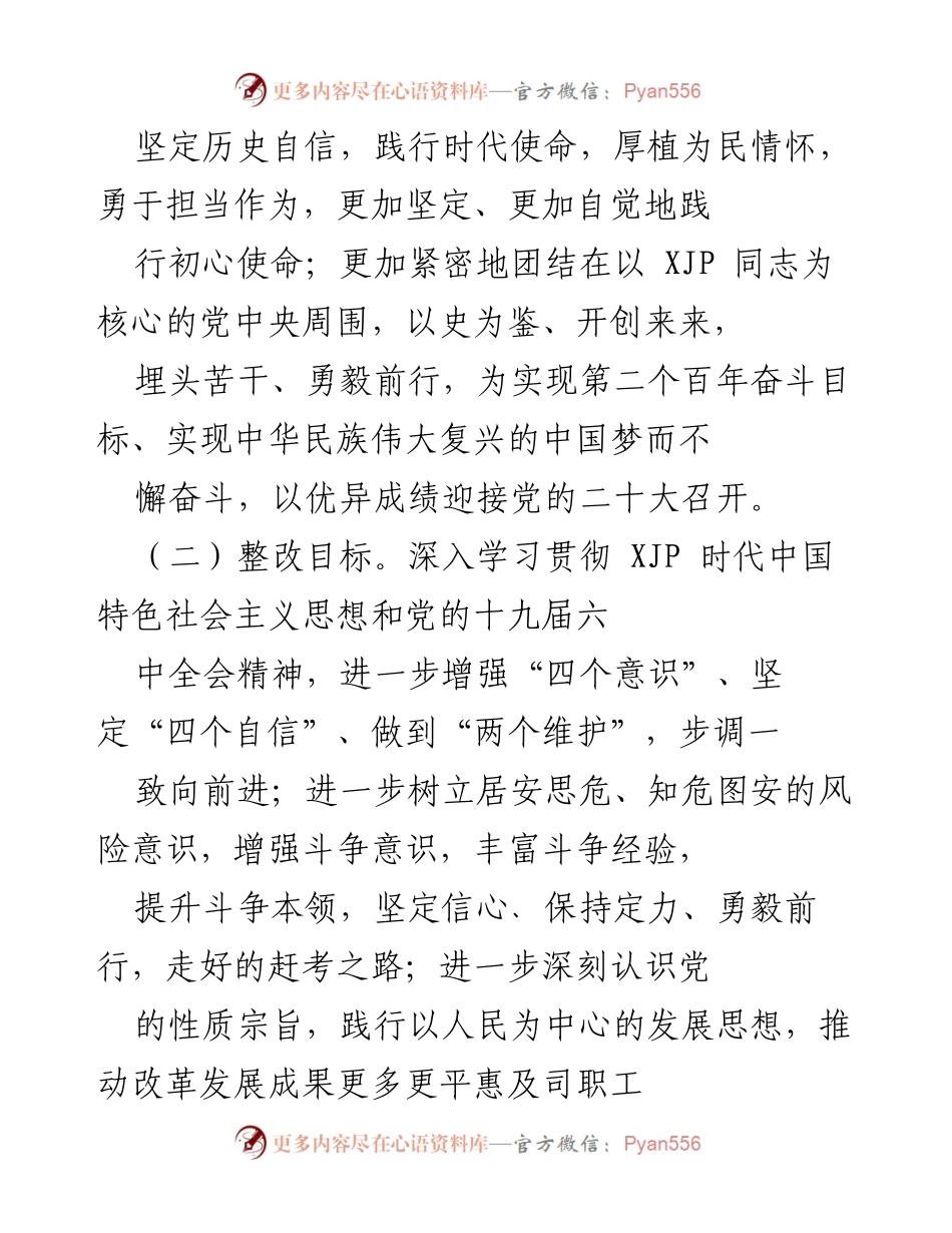 [整改方案] 国企党委班子 - 深入推进党的学习教育整改方案.docx_第2页