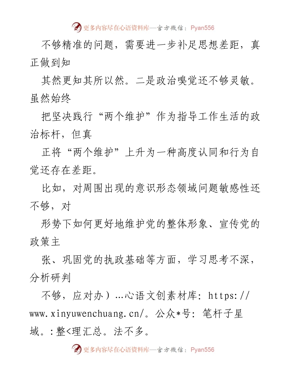 [检视剖析材料] 组织生活会 - 2022年度党员干部问题检视与整改措施.docx_第2页