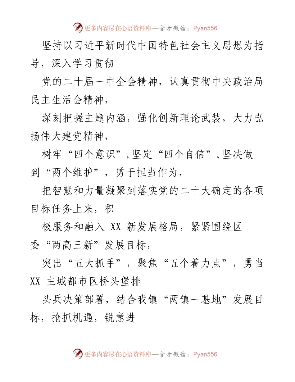 [整改方案] 2022年度民主生活会 - XX镇党委2022年度民主生活会整改方案.docx_第2页