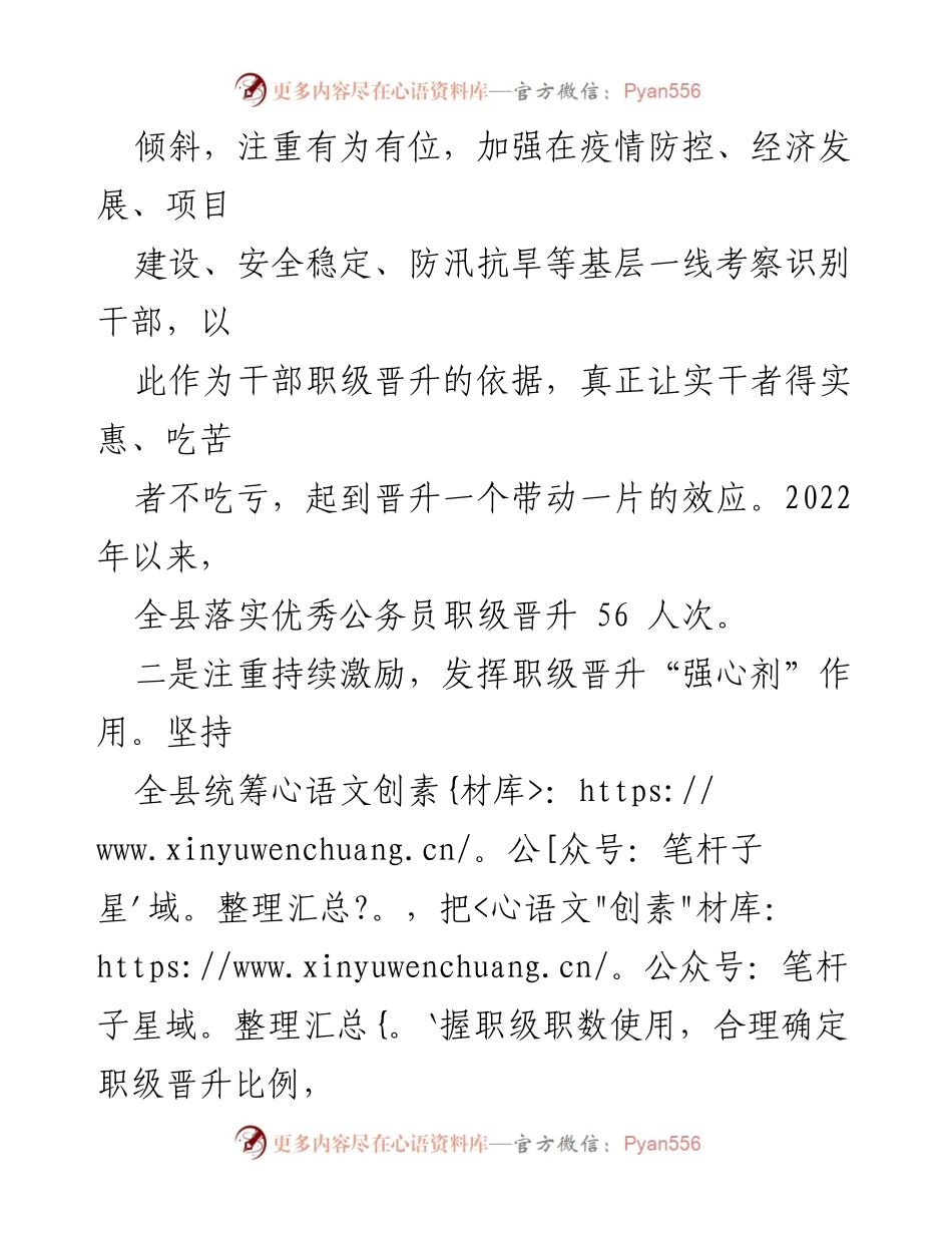 [经验材料] 干部职级晋升会议 - 发挥职级晋升作用激励干部担当作为.docx_第2页