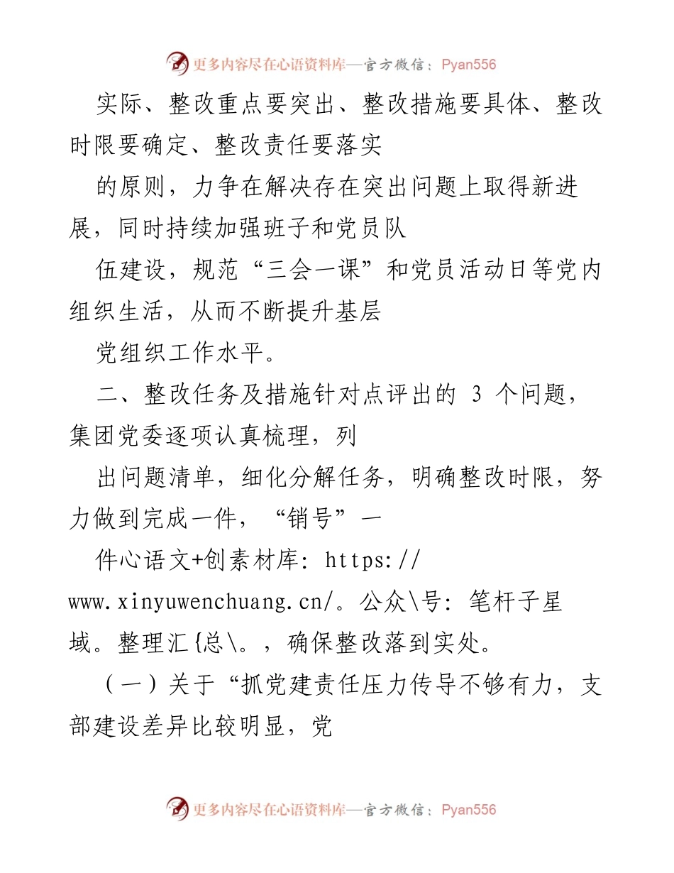 [整改方案] 党委书记抓基层党建工作述职评议 - 党委整改方案及措施.docx_第2页