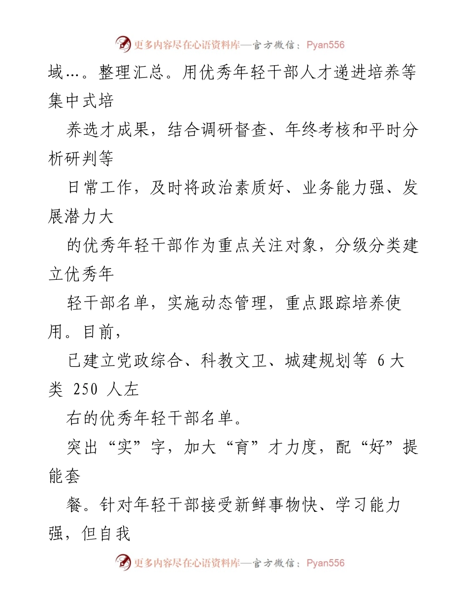 [经验材料] 干部培养 - 县“三个突出”打好年轻干部培养“组合拳”.docx_第2页