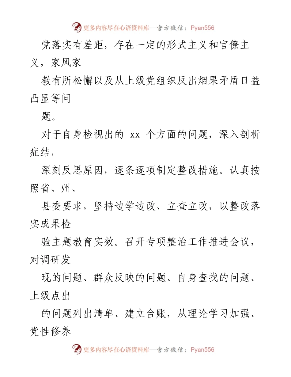 [整改报告] 党员领导 - 党员领导个人问题整改情况报告.docx_第2页