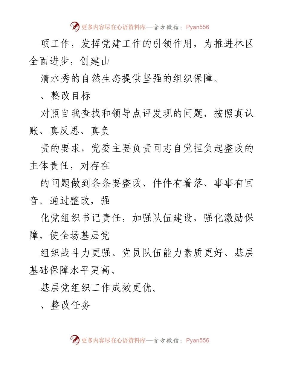 [整改方案] 基层党建述职评议 - 年度基层党建述职评议问题整改方案.docx_第2页