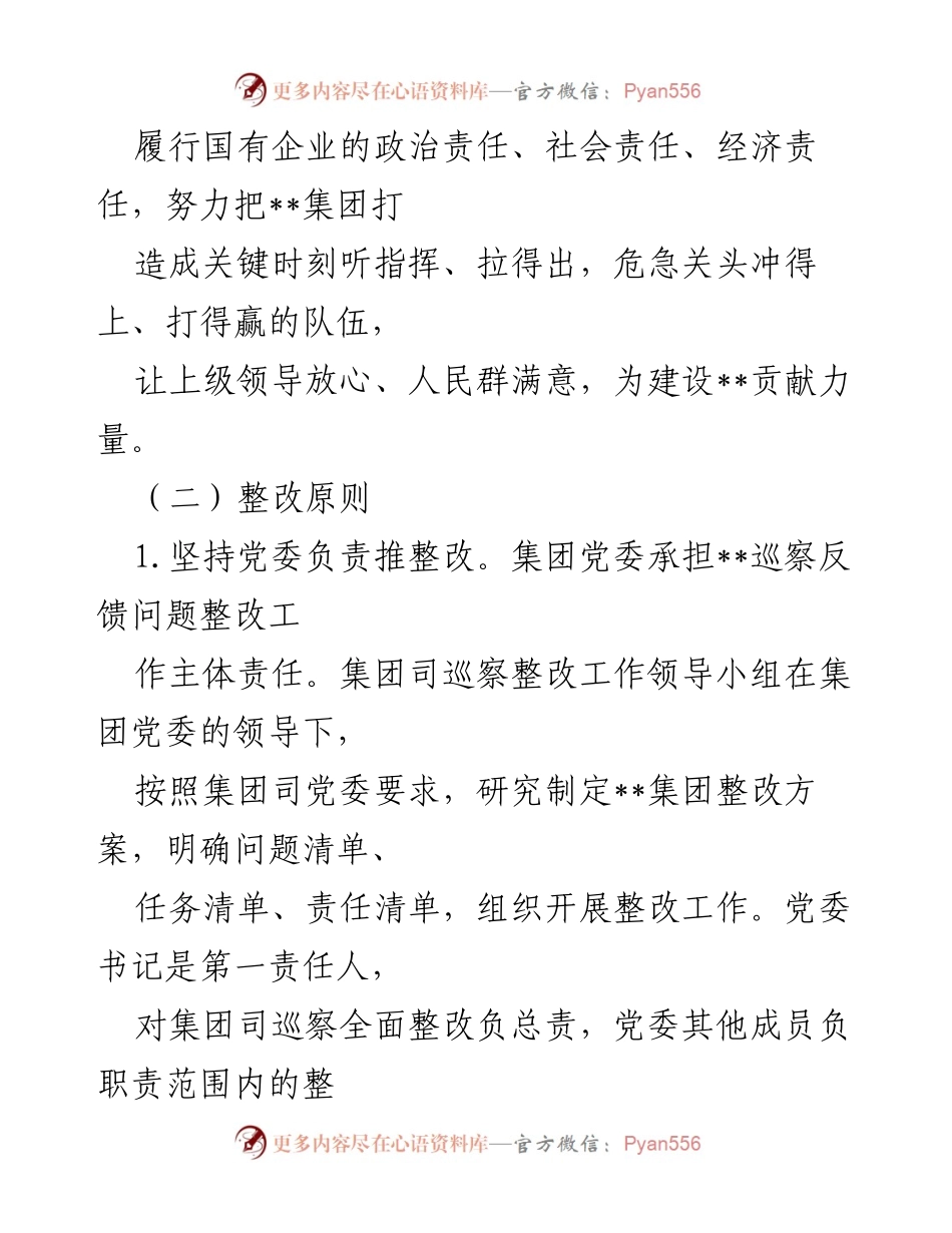 [整改方案] 国有企业巡察整改 - 某国有企业巡察整改工作方案实施方案.docx_第2页