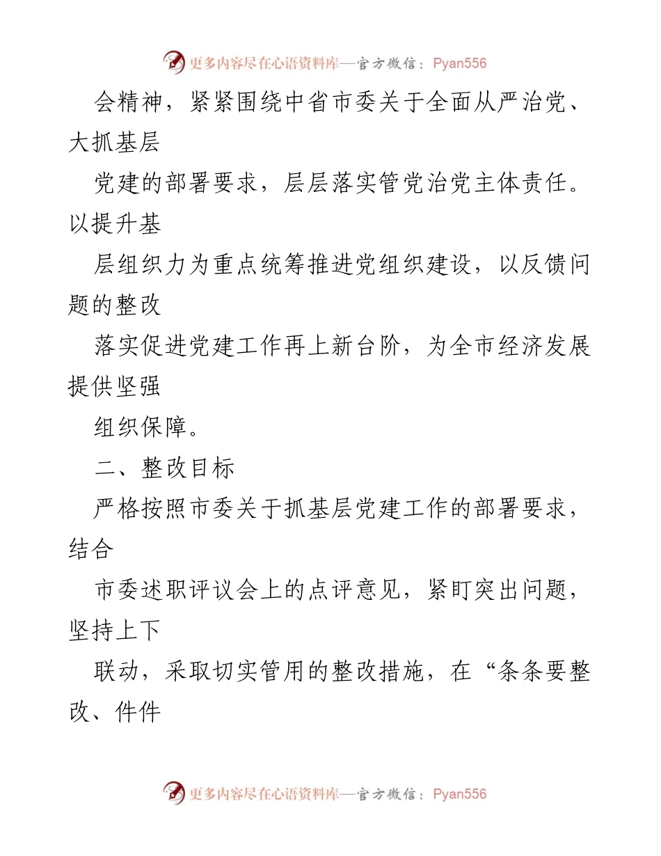 [整改方案] 基层党建工作 - 加强基层党建问题整改落实方案.docx_第2页