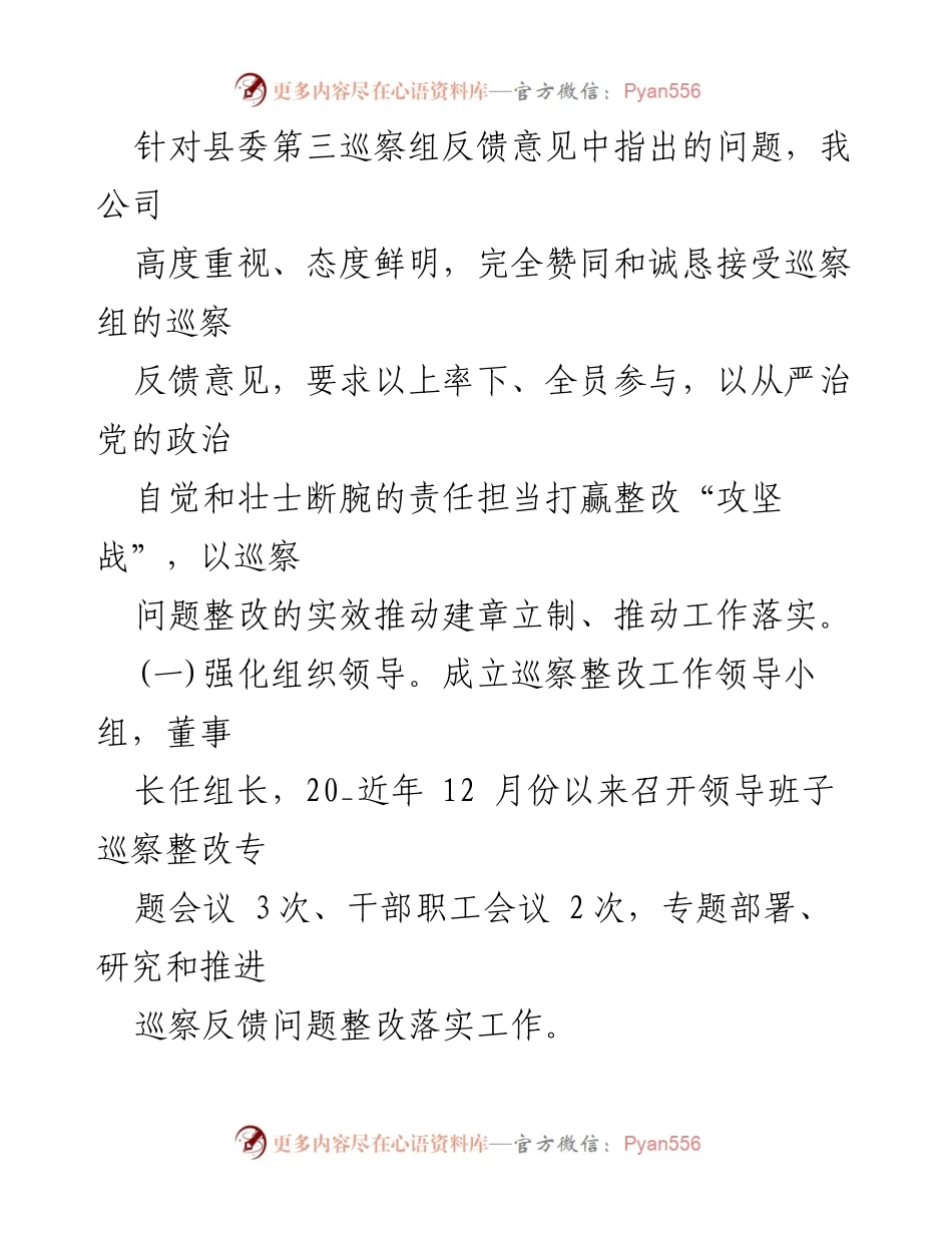 [整改报告] 企业巡察 - 房地产公司巡察反馈意见整改落实情况报告.docx_第2页