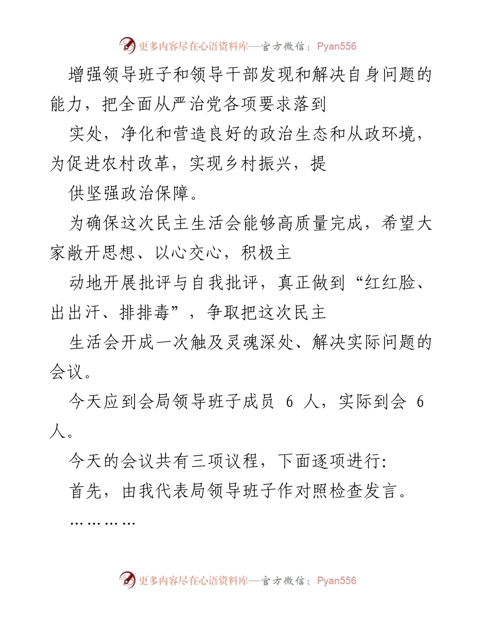 [民主生活会] 政治整改 - 深入剖析，落实巡察反馈，推动乡村振兴.docx_第2页
