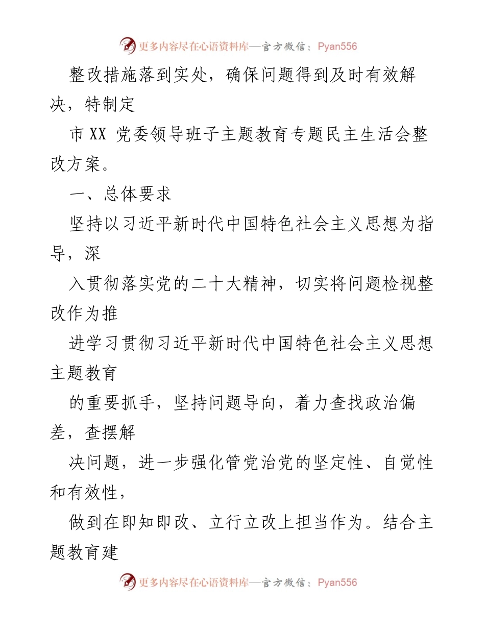 [整改方案] 党委民主生活会 - 党委班子整改方案实施细则_1.docx_第2页
