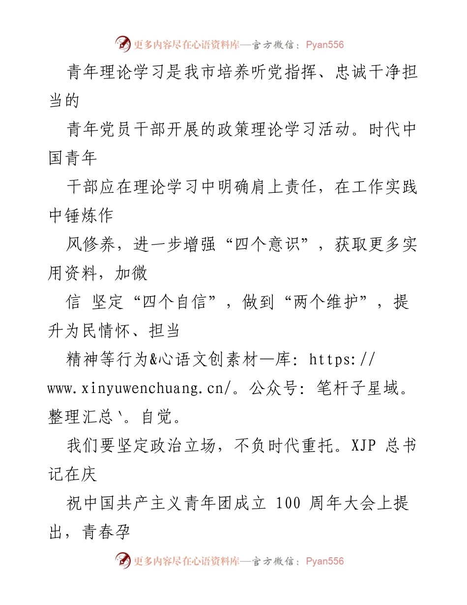 [演讲稿] 青年干部大会 - 青年担当，迎接时代挑战.docx_第2页