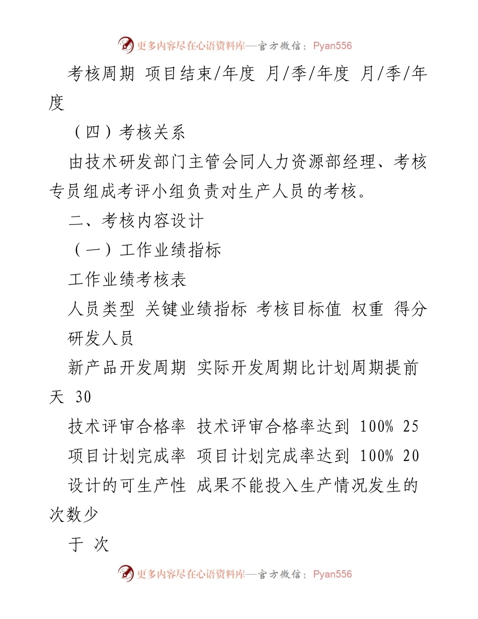 [考核方案] 公司内部 - 技术研发人员绩效考核方案.docx_第2页