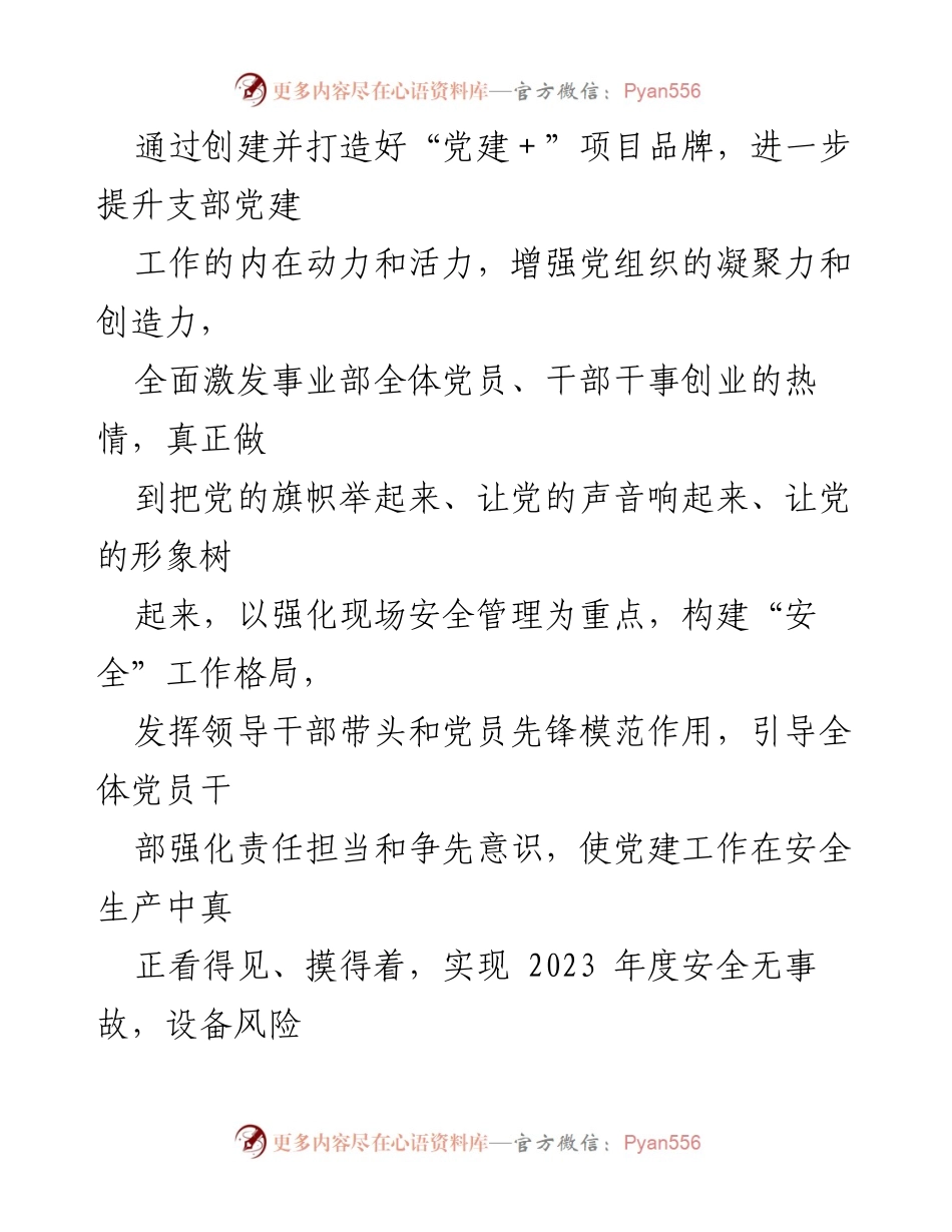 [活动方案] 党支部年度工作 - 2023年度“党建＋安全”项目活动方案.docx_第2页