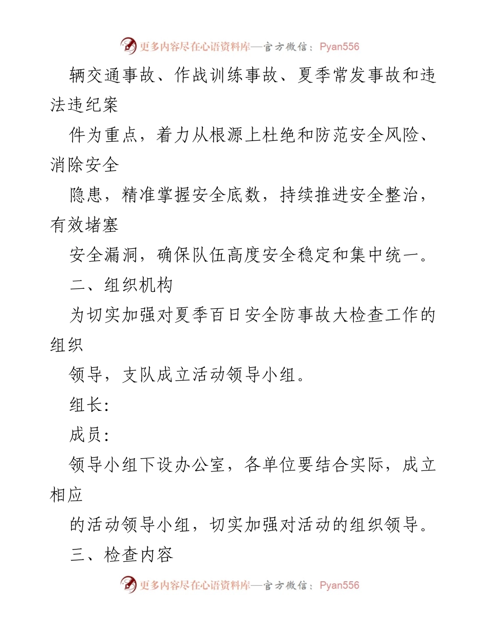 [方案] 安全检查 - 夏季安全防事故大检查活动实施方案.docx_第2页