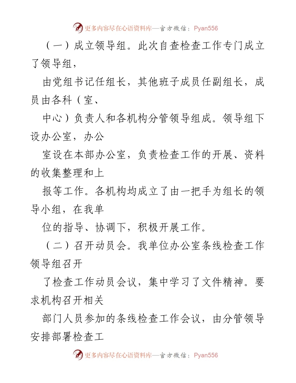 [自查报告] 全市行政办公条线 - 全市行政办公条线自查工作总结报告.docx_第2页