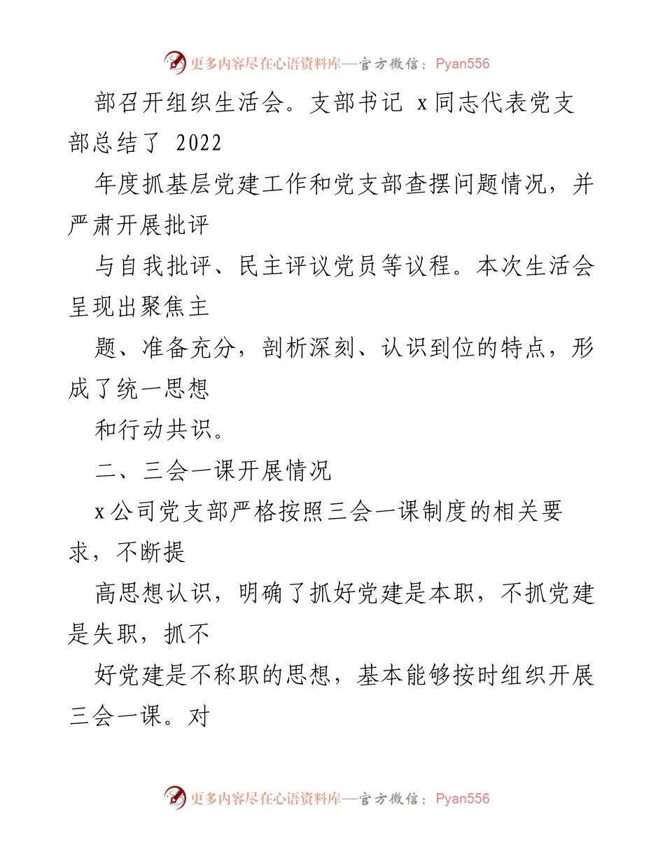 [自查报告] 党支部工作总结 - x公司“未巡先改”自查报告及整改措施.docx_第2页
