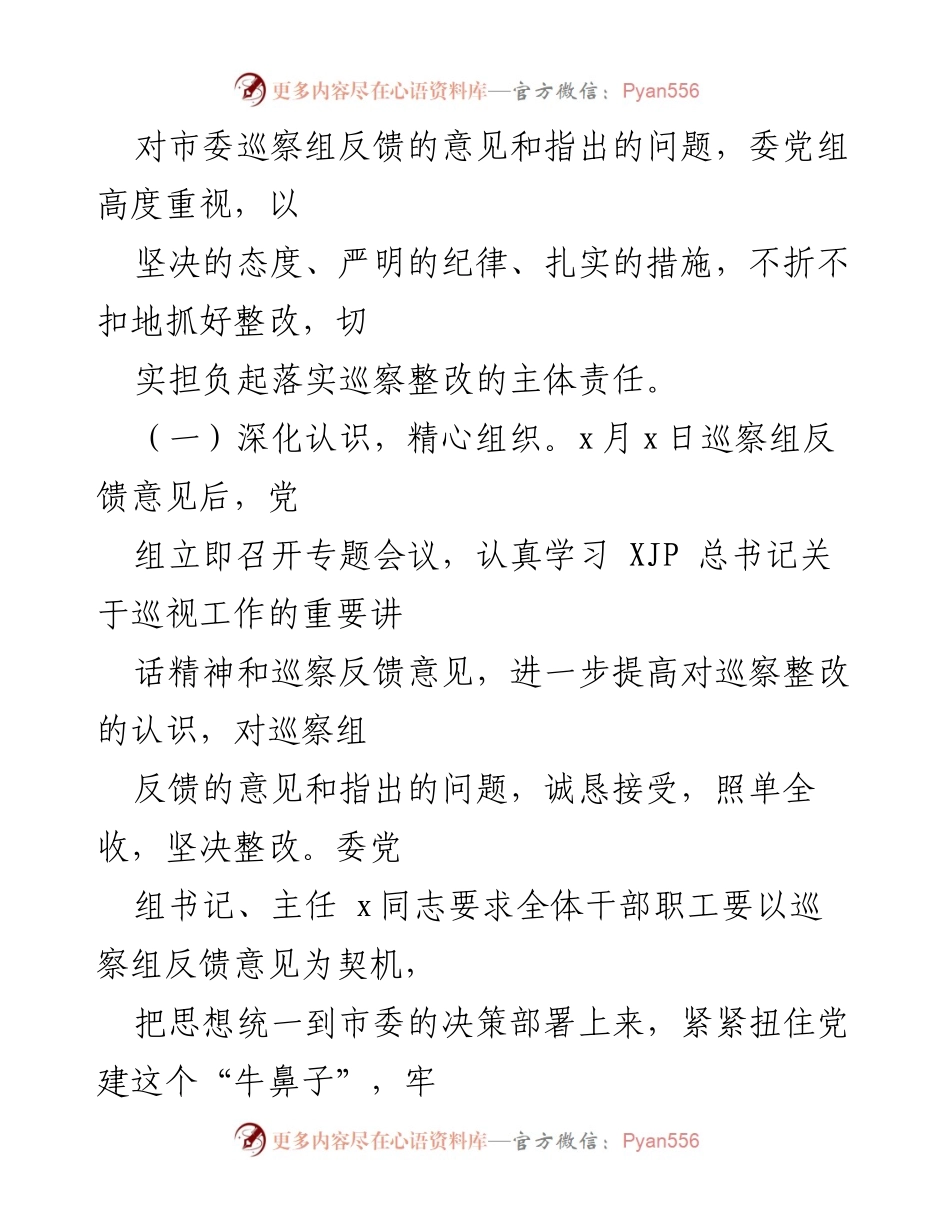 [整改报告] 巡察反馈 - 巡察整改落实情况报告.docx_第2页