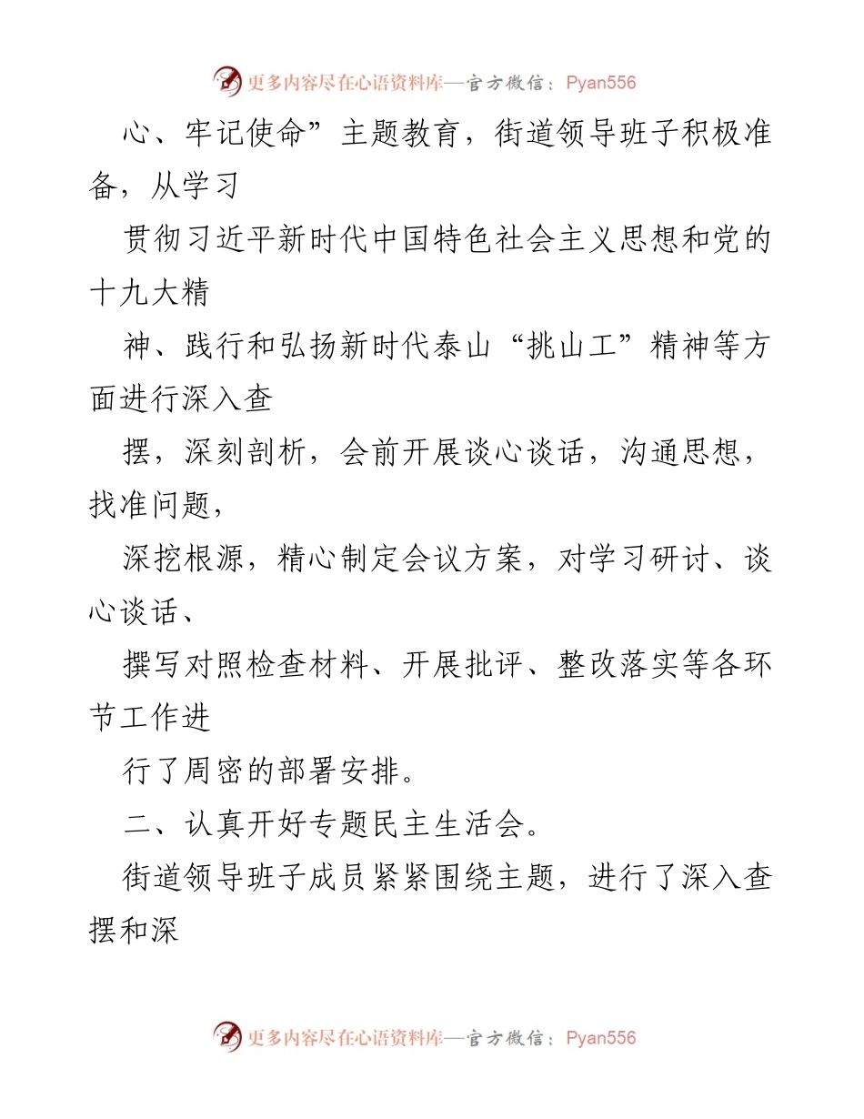[情况汇报] 专题民主生活会 - 市委巡察整改专题民主生活会情况汇报.docx_第2页