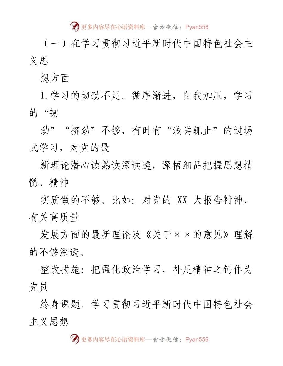 [整改清单] 主题教育专题民主生活会 - 领导干部个人整改措施总结.docx_第2页