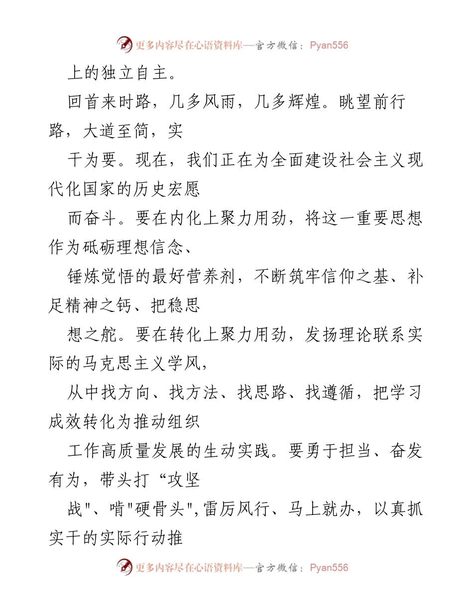 [演讲稿] 主题教育大会 - 汇聚强国建设与民族复兴的伟力.docx_第2页