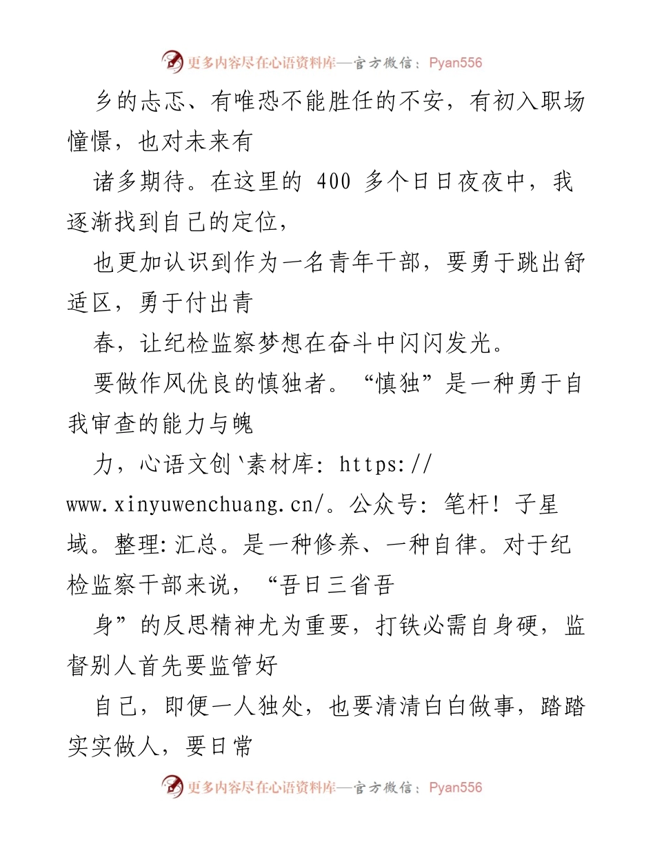 [演讲稿] 纪检监察系统 - 青春凝聚力量 放飞纪检梦想.docx_第2页