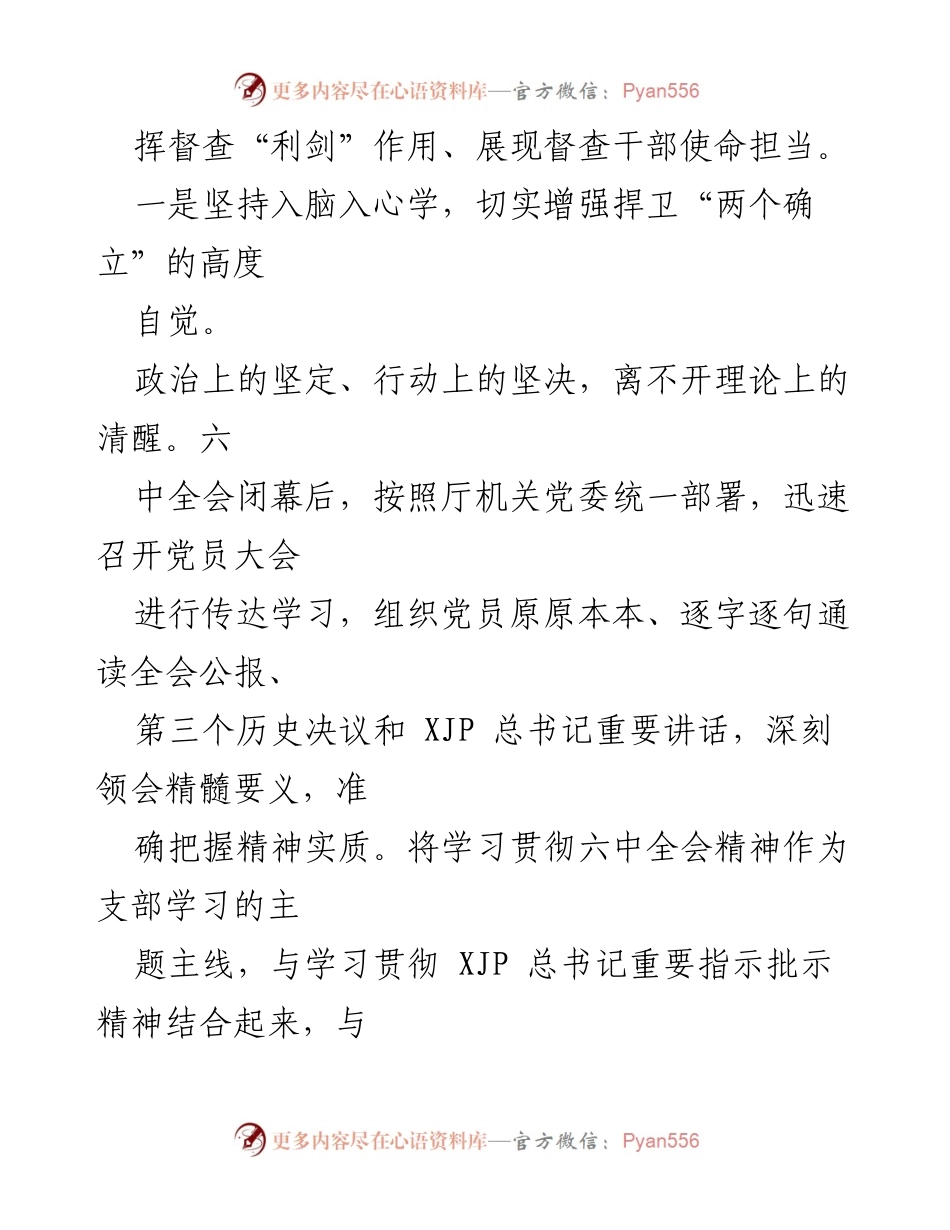 [经验材料] 党支部学习 - 深入学习贯彻六中全会精神的实践探索.docx_第2页