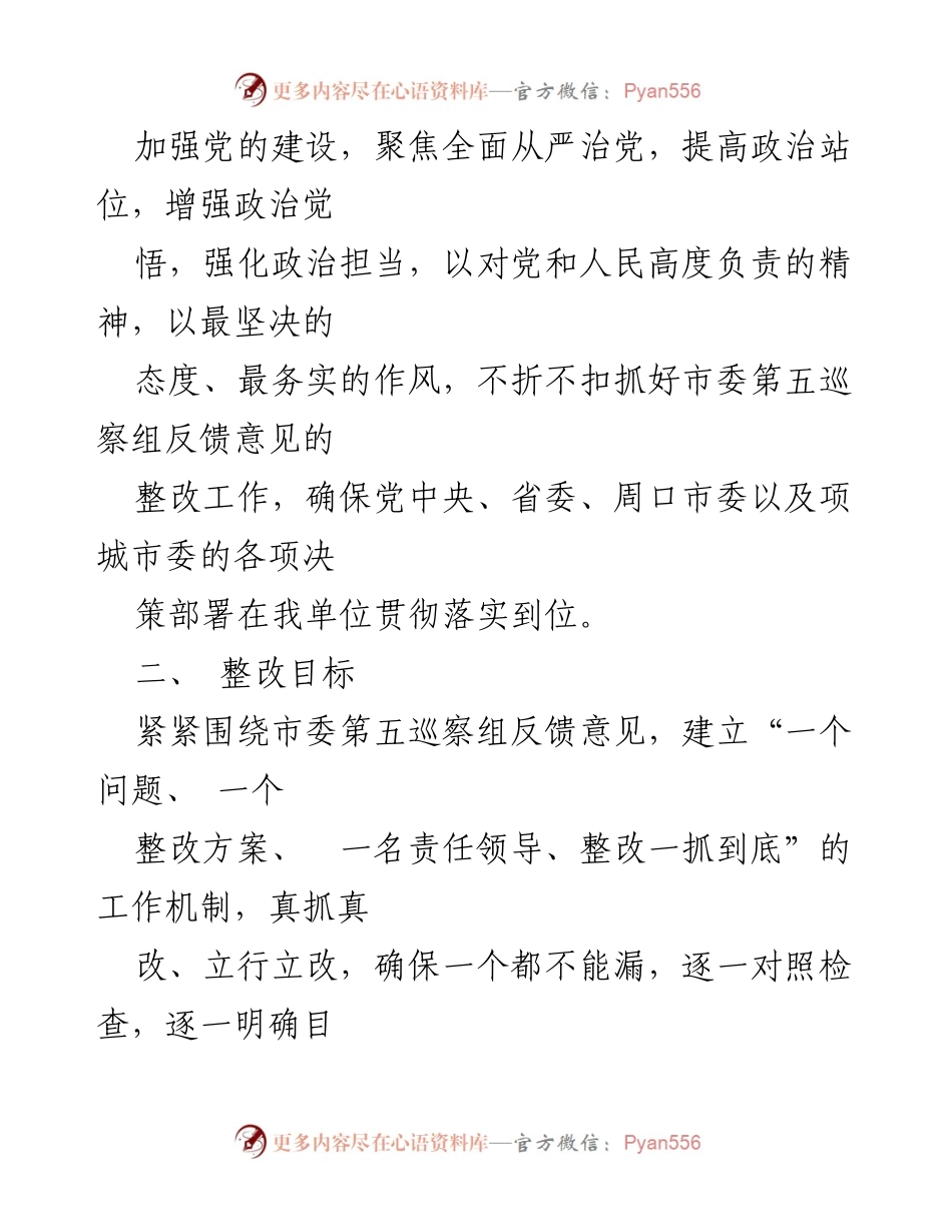 [整改方案] 巡察反馈 - 市委巡察组立行立改问题整改方案.docx_第2页