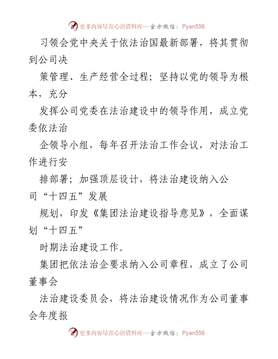 [汇报] 企业高质量发展 - 集团依法合规治企体系建设情况汇报.docx_第2页