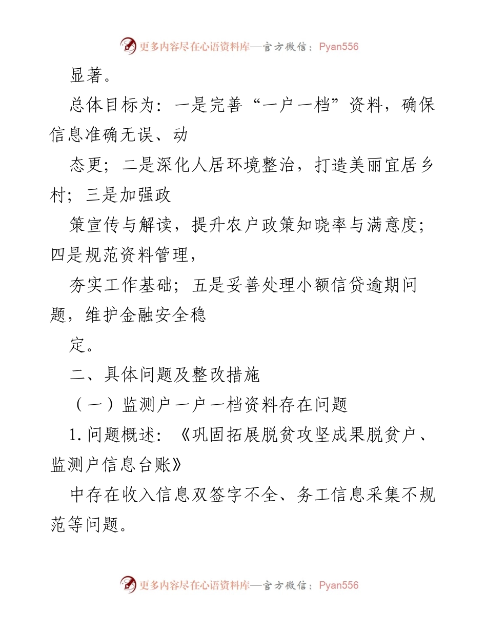[整改方案] 村委会 - XX村2023年度脱贫攻坚成果巩固与乡村振兴问题整改方案.docx_第2页