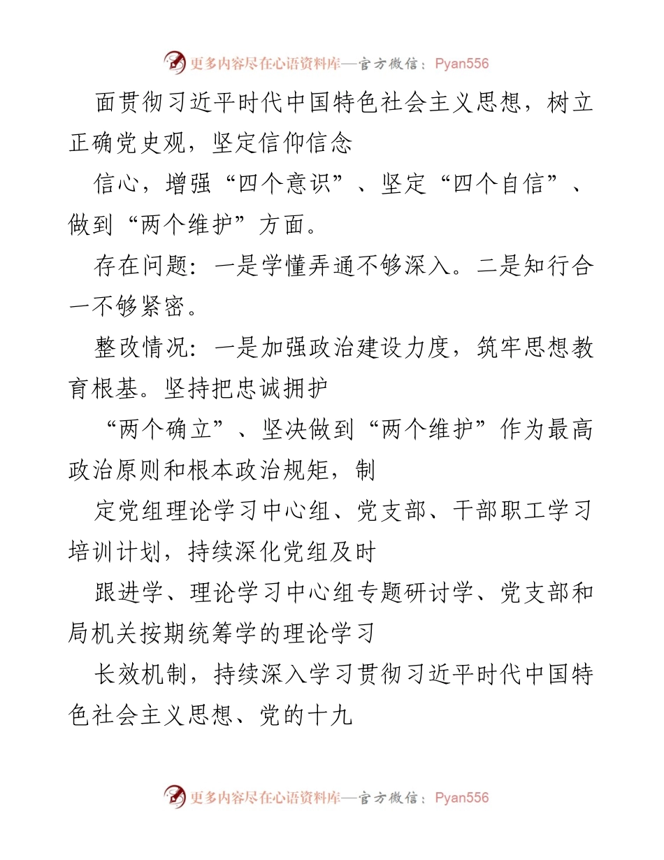 [整改情况报告] 市审计局 - 市审计局党史学习教育专题民主生活会整改情况汇报.docx_第2页