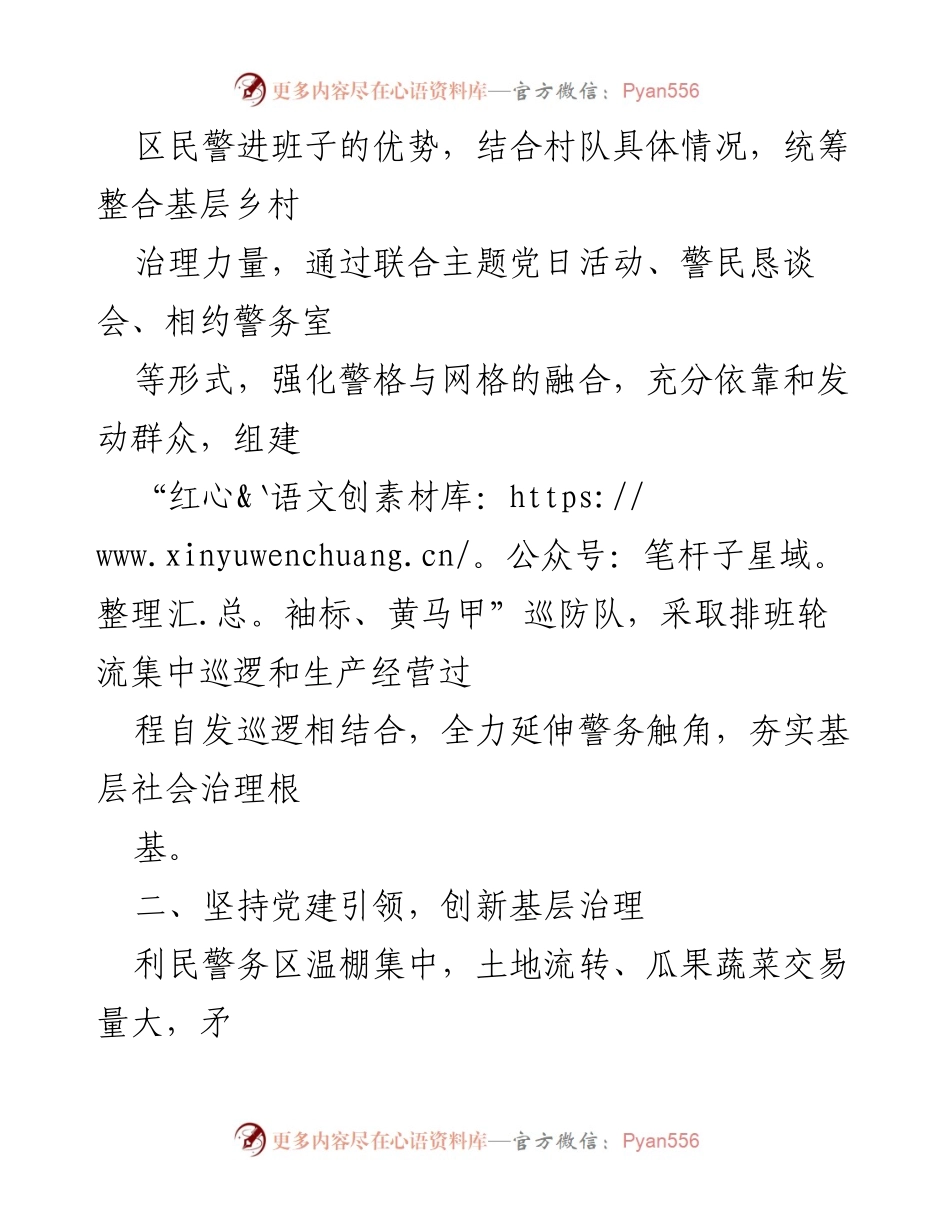 [经验材料] 乡村振兴会议 - 坚持党建引领，助力乡村安全治理.docx_第2页