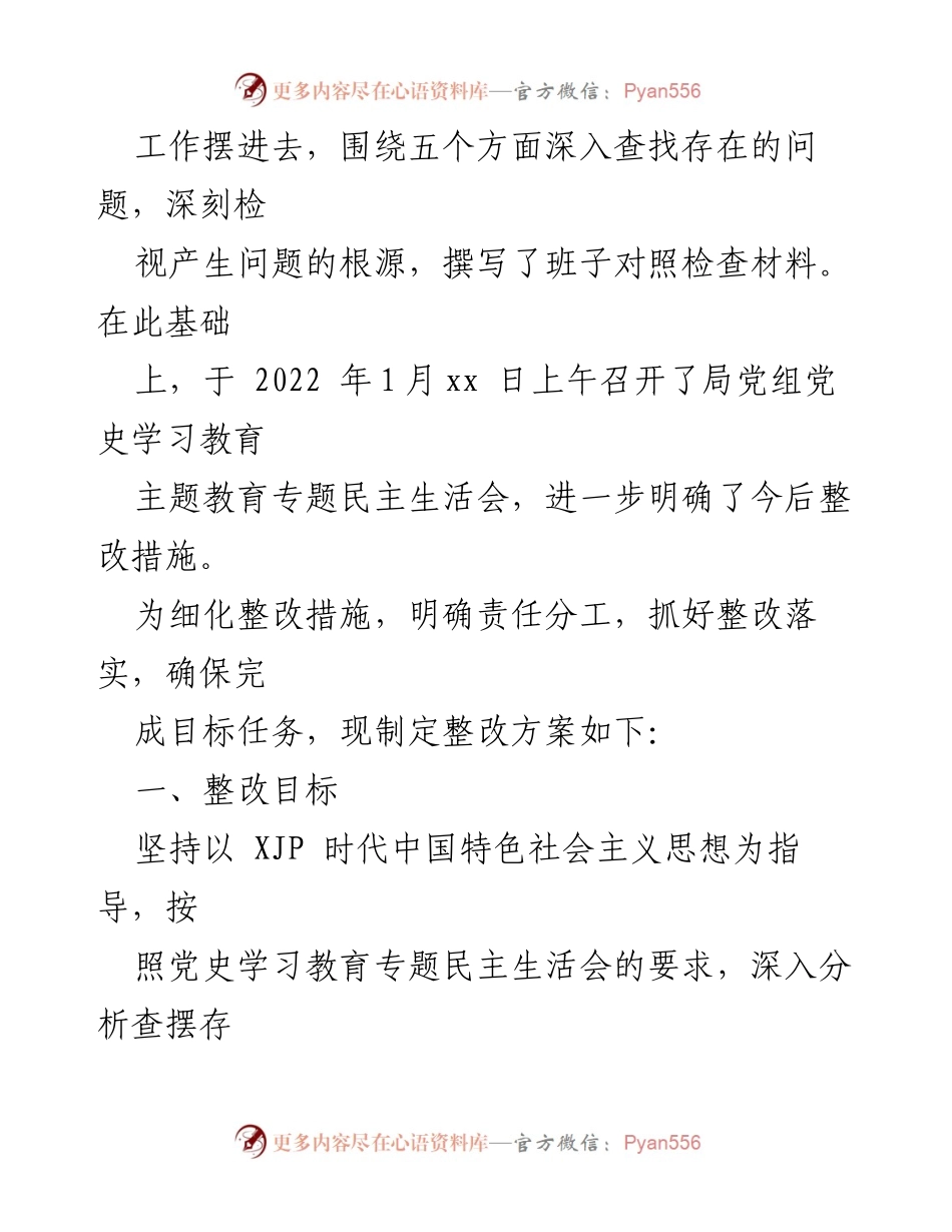 [整改方案] 专题民主生活会 - 市医保局党组班子整改方案及措施.docx_第2页