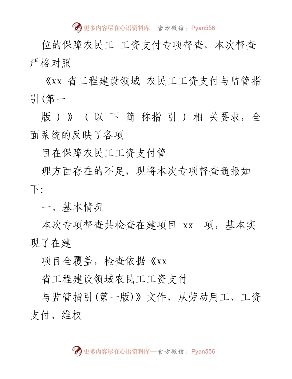 [督查报告] 工程项目 - 农民工工资支付“安薪行动”专项督查总结报告.docx_第2页