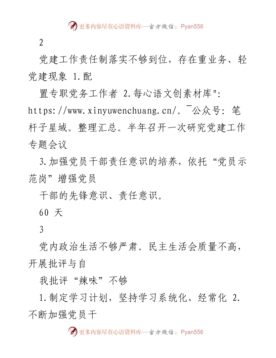 [整改报告] 党支部整改会议 - 党支部问题整改清单与措施.docx_第2页