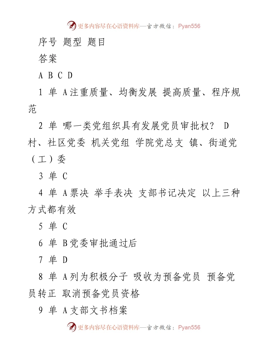 [考试试卷] 发展党员培训 - 发展党员履职资格认证测试样卷（B卷）.docx_第1页