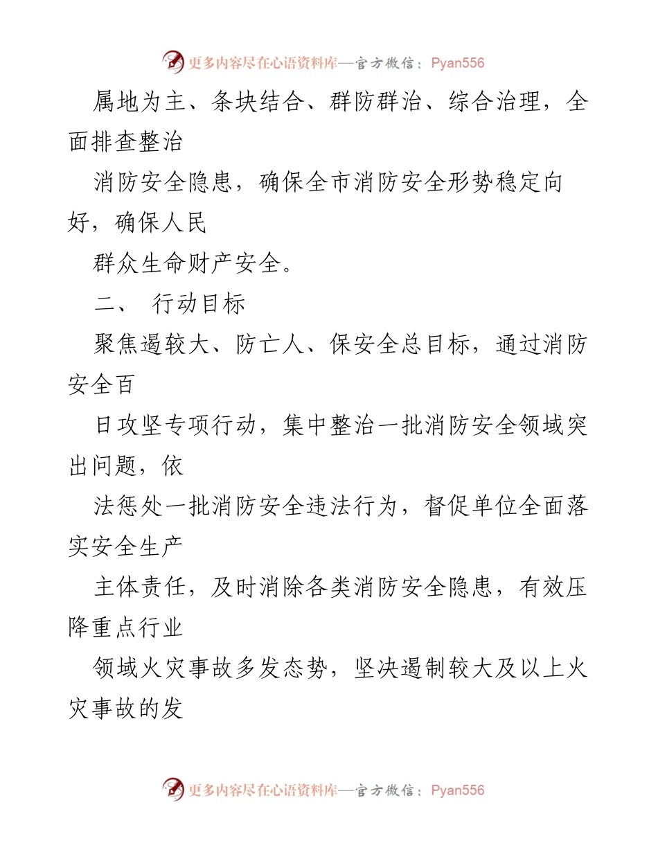 [方案] 消防安全专项行动 - 某市消防安全百日攻坚专项行动实施方案.docx_第2页