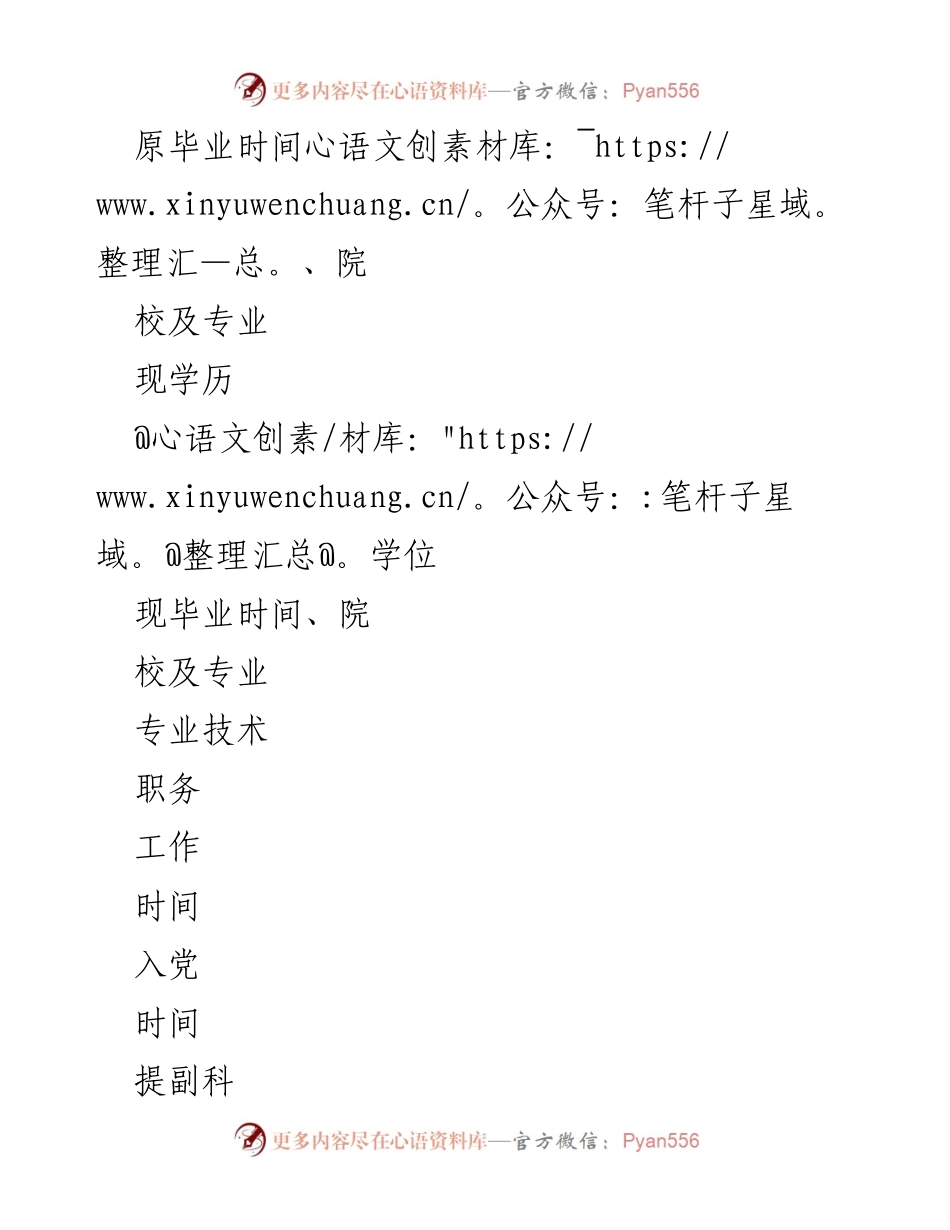 [文档] 人事任命 - 二级单位副总师预审呈报表.docx_第2页