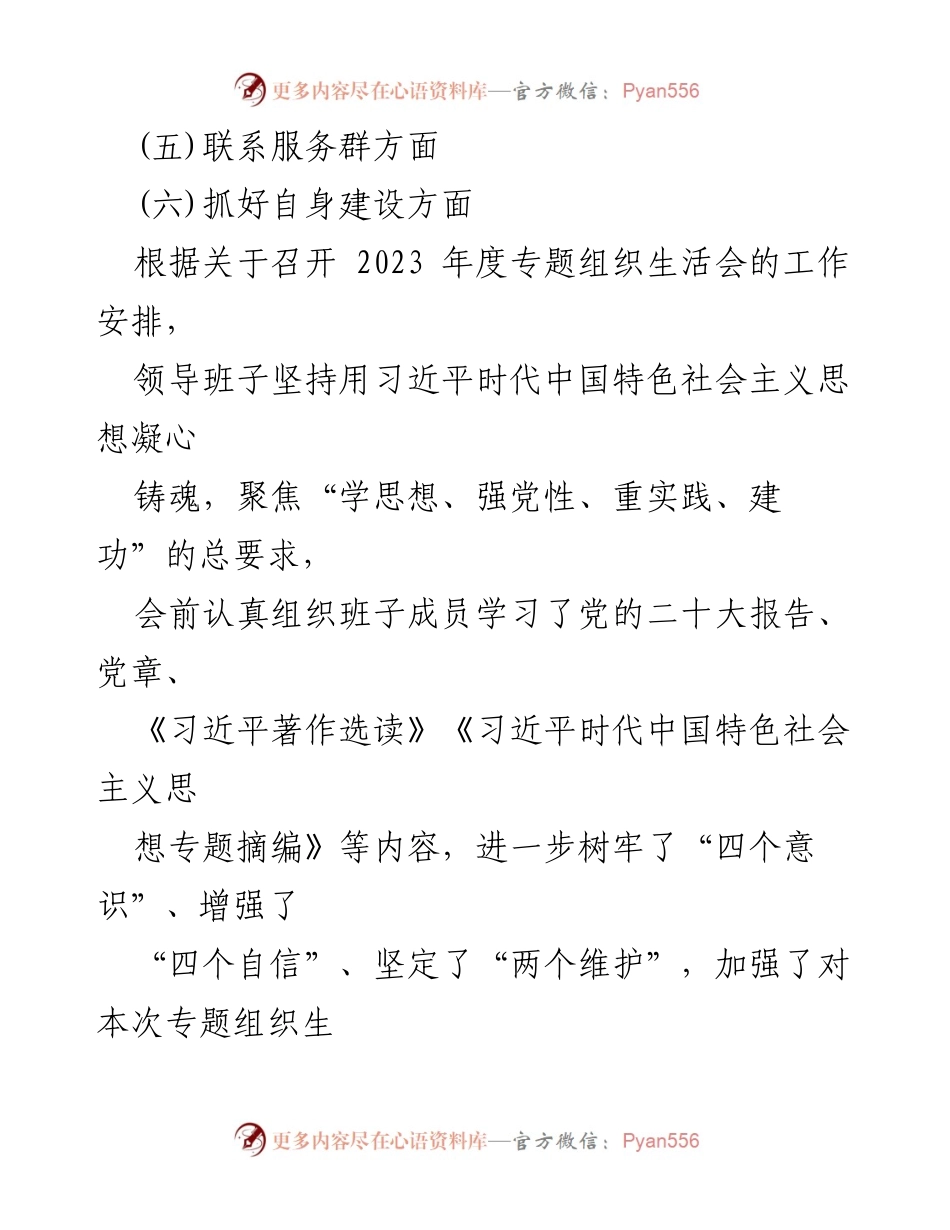 [整改材料] 年度专题组织生活会 - 支部班子整改措施汇报与问题分析.docx_第2页