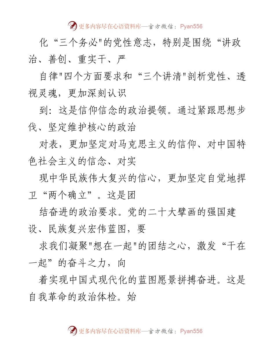 [研讨发言] 主题教育生活会 - 2023年主题教育民主生活会党性分析发言提纲.docx_第2页