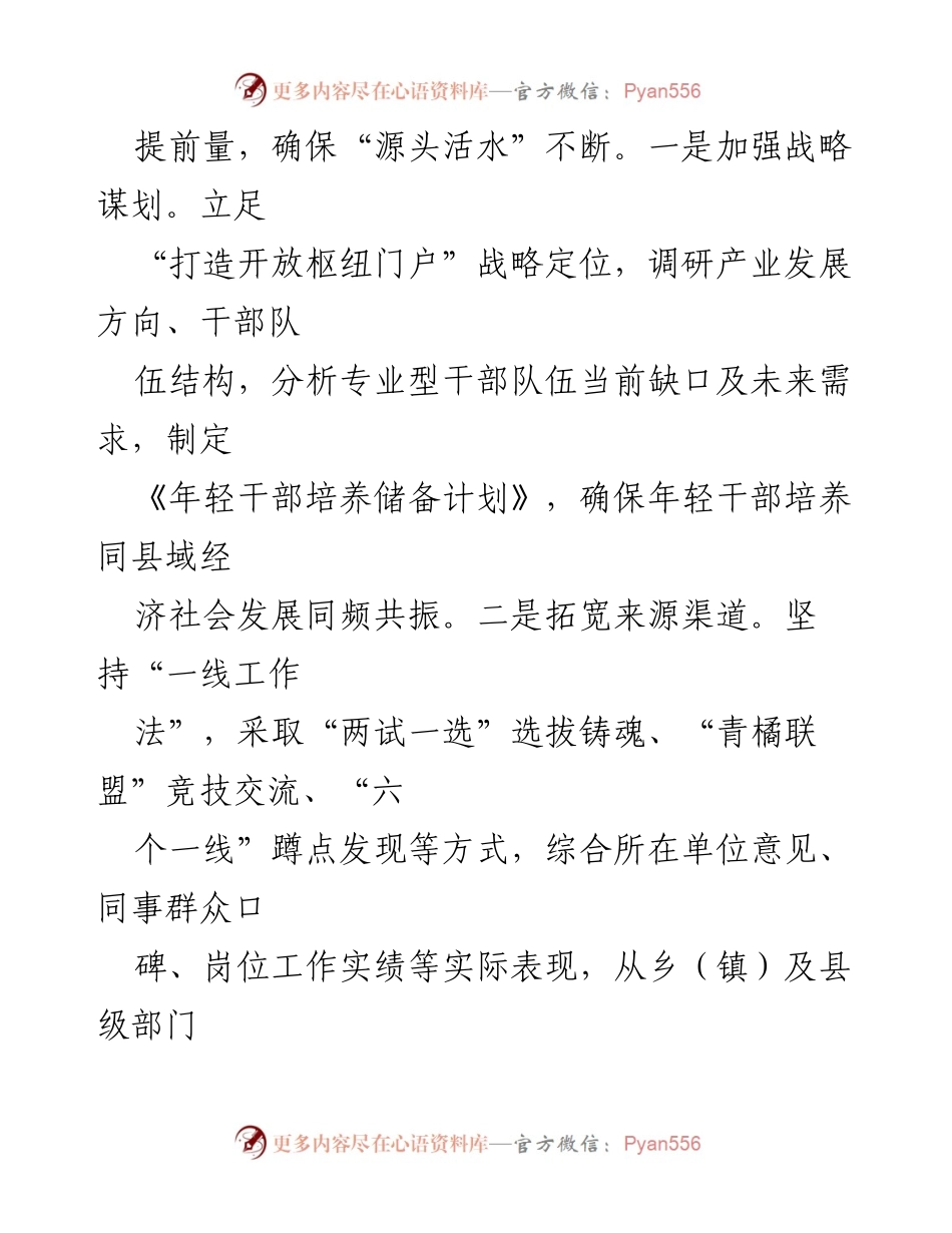 [经验交流] 年轻干部队伍建设 - 年轻干部培养与发展经验分享.docx_第2页