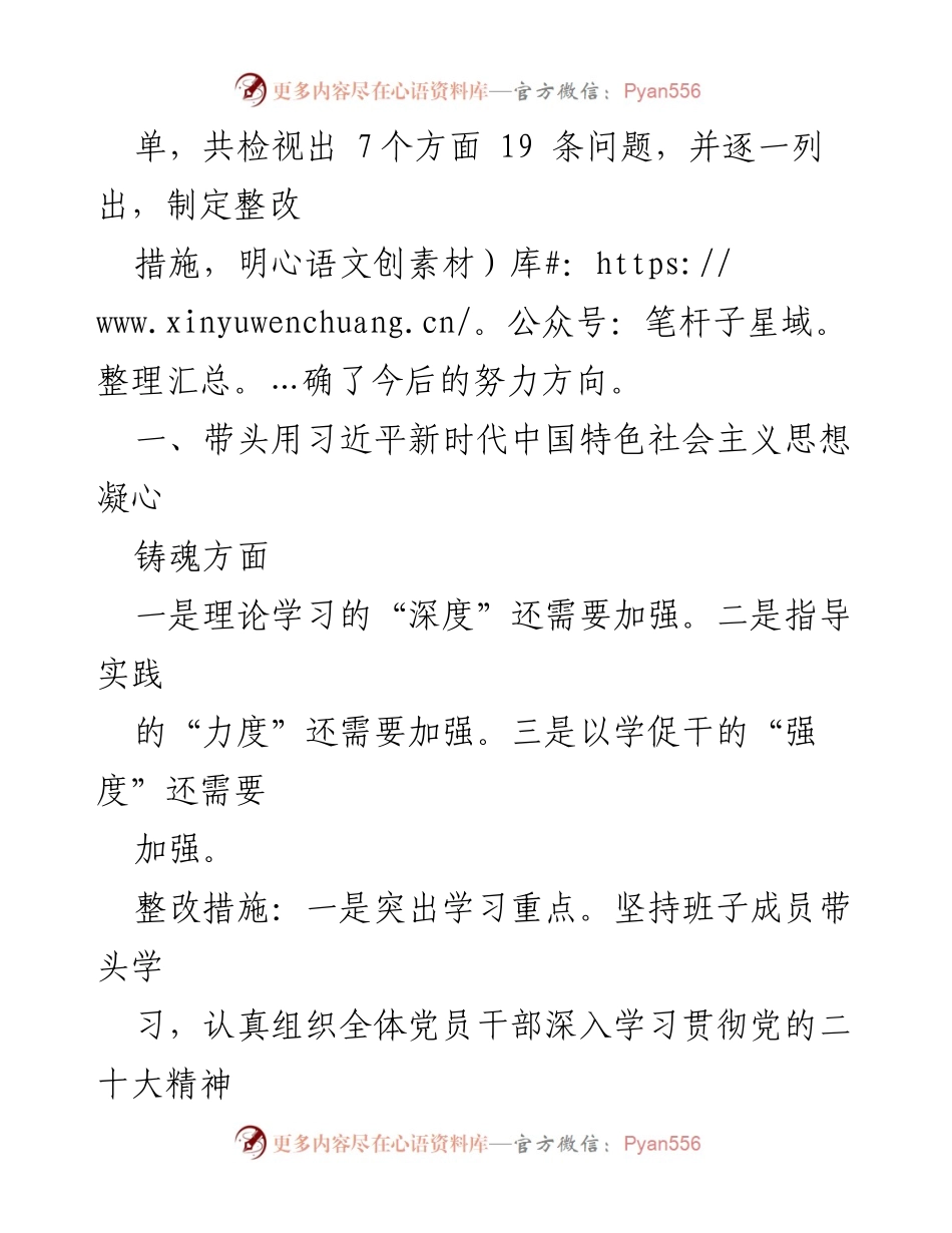 [整改方案] 民主生活会 - 2023年领导班子民主生活会整改方案_1.docx_第2页
