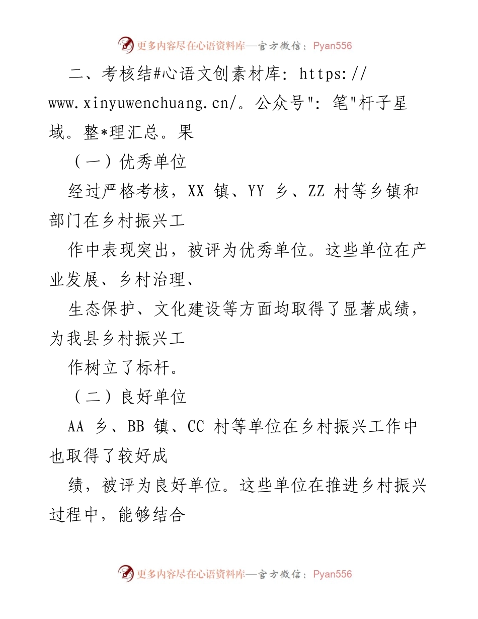 [考核通报] 乡村振兴战略 - 2024年度乡村振兴战略考核情况通报.docx_第2页