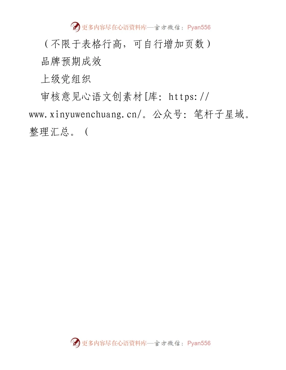 [申报表] 党建活动 - 党建品牌申报表.docx_第2页