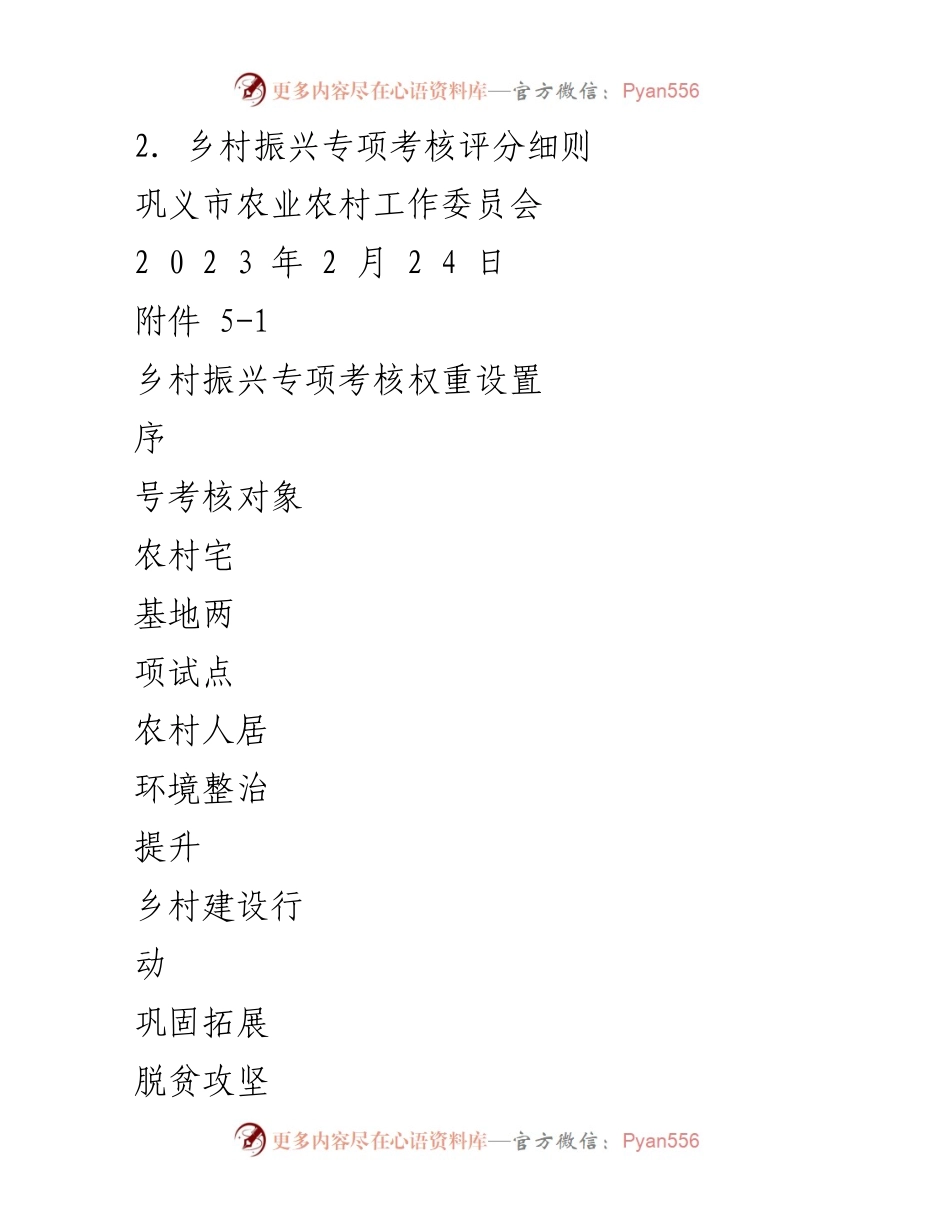 [考核报告] 乡村振兴专项考核 - 乡村振兴专项考核评分标准与细则.docx_第2页