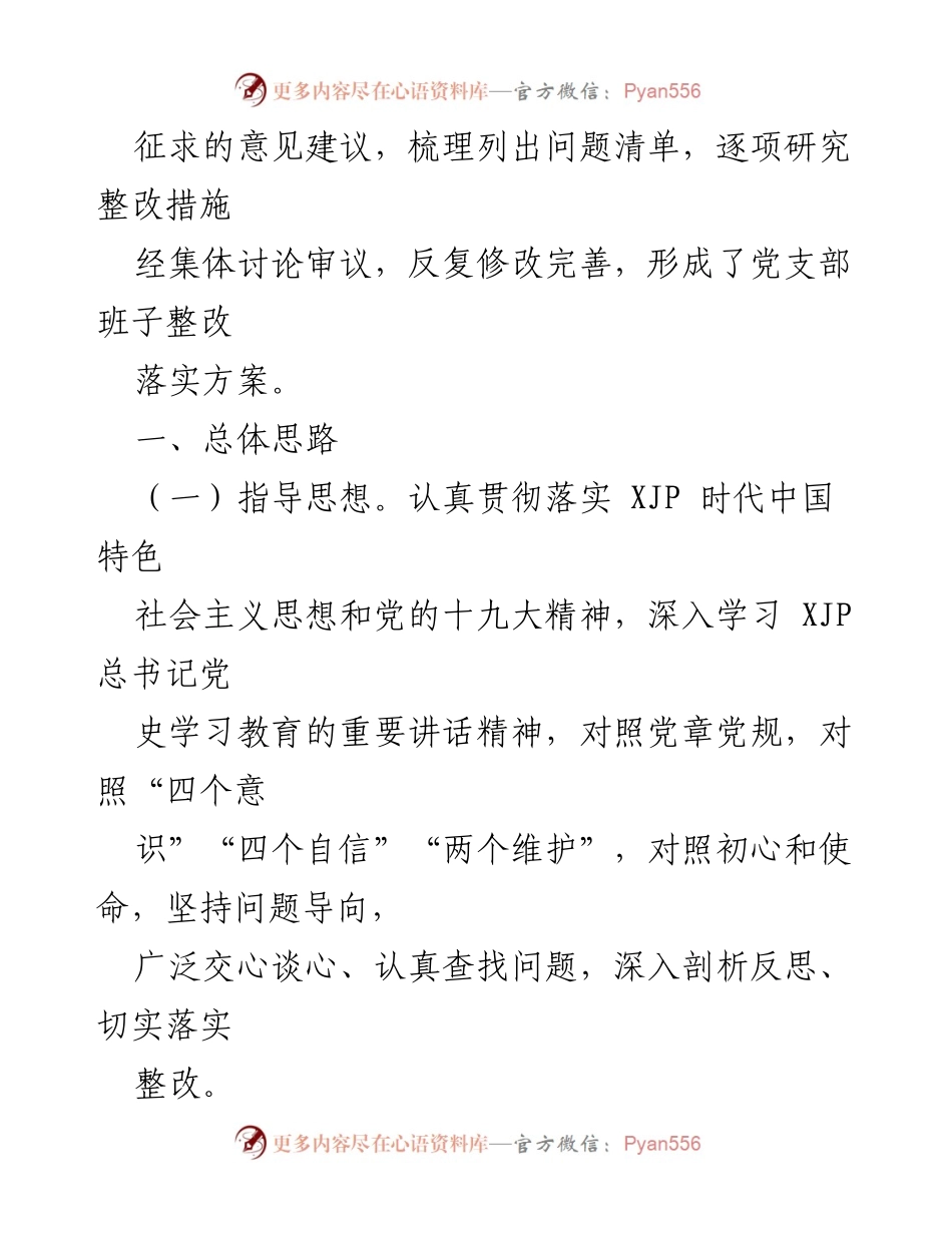 [整改方案] 组织生活会 - 党支部班子整改方案总结.docx_第2页