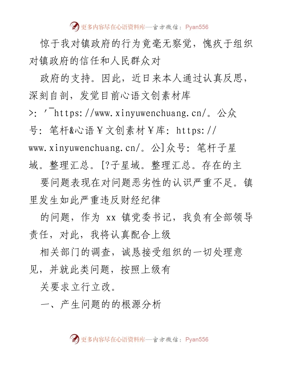 [检讨书] 乡镇政府 - X乡镇私设小金库违纪问题自查与反思.docx_第2页