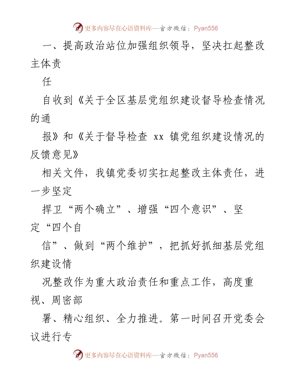 [整改报告] 基层党组织建设 - 基层党组织建设整改情况报告.docx_第2页